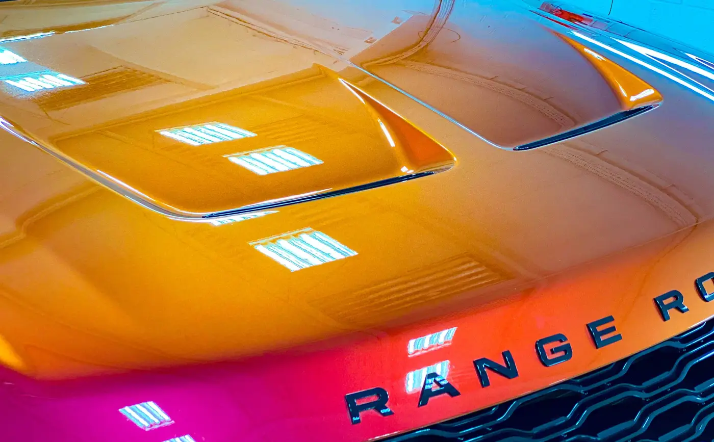 Bonnet of clean Ranger Rover